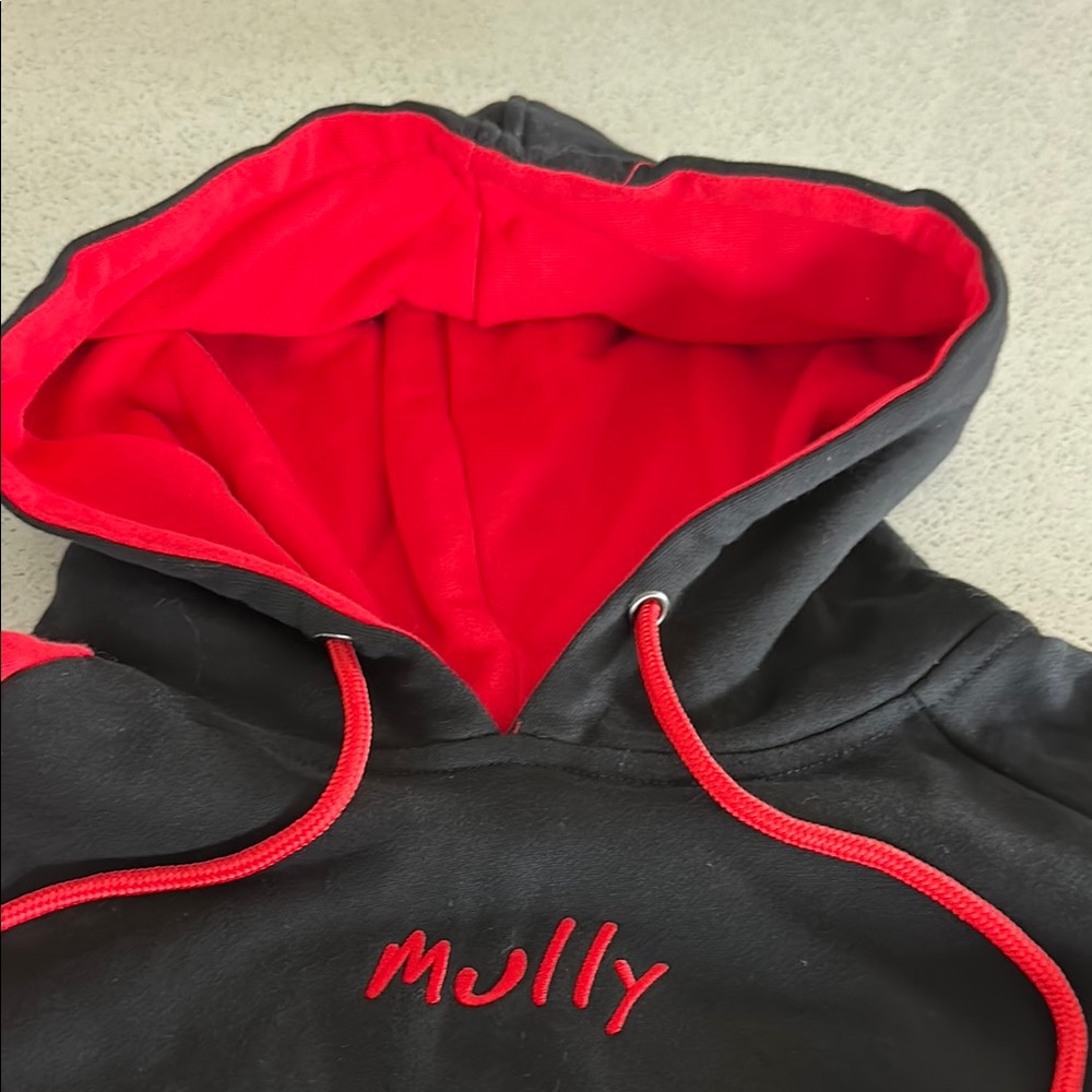 Mully Black and Red Hoodie - Picture 2 of 5
